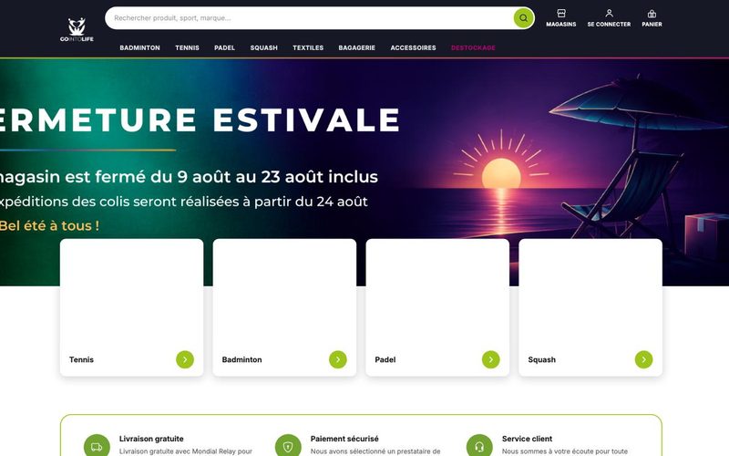 Capture d'écran du site GoIntoLife
